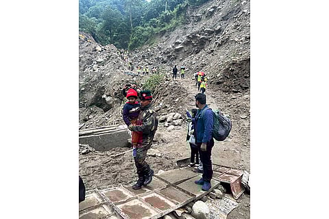 Rescue op after landslides in Sikkim